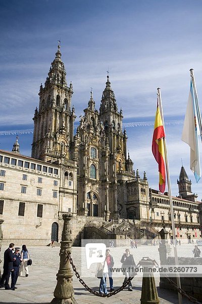 Europa  Kathedrale  Fassade  UNESCO-Welterbe  Galicien  Santiago de Compostela  Spanien