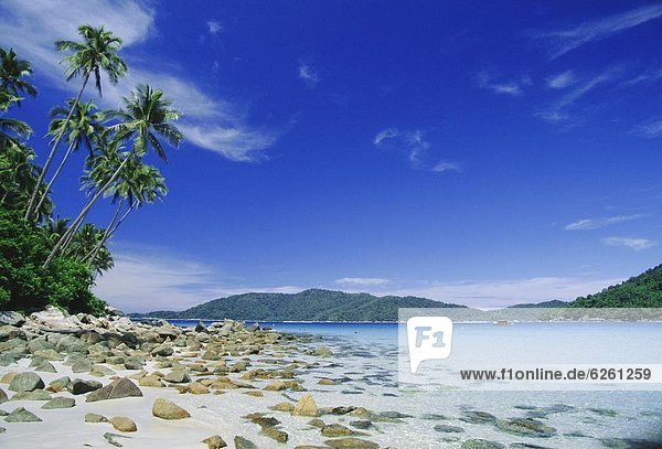 Tropisch  Tropen  subtropisch  klein  Küste  groß  großes  großer  große  großen  Ansicht  Asien  Malaysia  Paradies