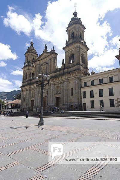 Cathedral at Plaza Bolivar  Bogota  Colombia  South America