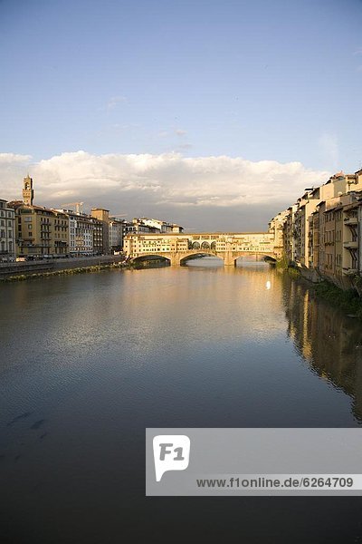 Europa  Sonnenuntergang  Fluss  Arno  Florenz  Italien  Toskana
