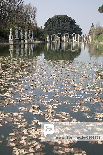 The Pool  Canopo  Hadrian's Villa  UNESCO World Heritage Site  Tivoli  near Rome  Lazio  Italy  Europe
