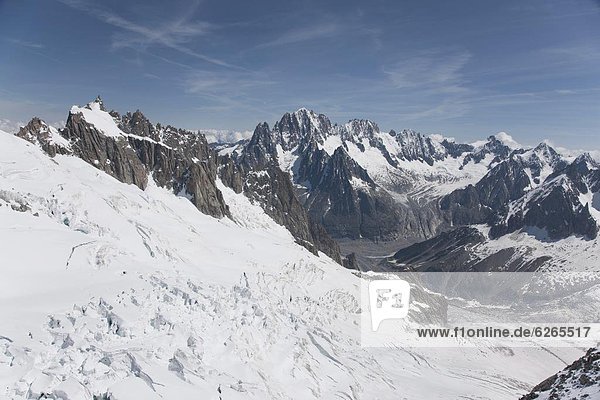 Frankreich  Europa  Französische Alpen  Ansicht  Haute-Savoie  Chamonix  Bergmassiv