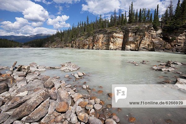 Fluss  Nordamerika  Rocky Mountains  Athabasca River  Jasper Nationalpark  UNESCO-Welterbe  British Columbia  Kanada