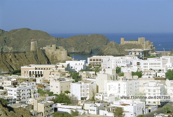 Maskat  Hauptstadt  Festung  Naher Osten  alt  Oman  Viertel Menge