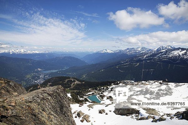 Berg  hoch  oben  Nordamerika  Ansicht  Whistler Mountain  British Columbia  Kanada