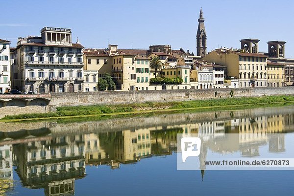 Europa  Fluss  Arno  UNESCO-Welterbe  Florenz  Italien  Toskana