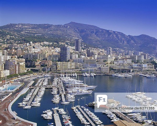 Hafen  Europa  über  Großstadt  Ansicht  Cote d Azur  Monaco  Monte Carlo