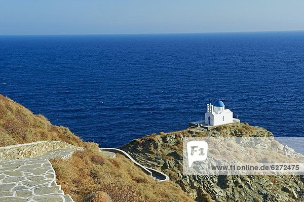 Europa Kykladen Ägäisches Meer Ägäis Griechenland Griechische Inseln Kastro Sifnos