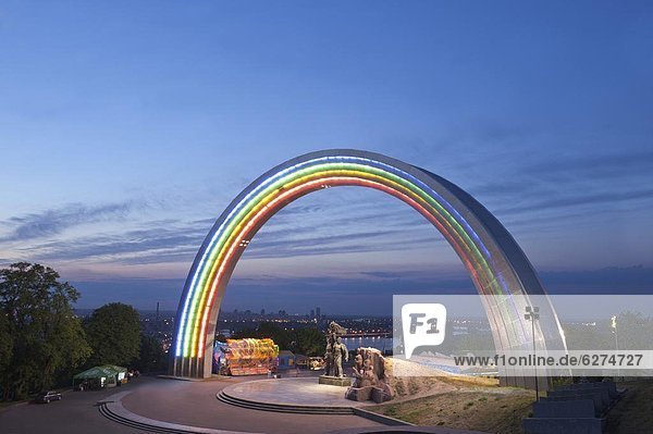 Rainbow Arch  Friendship of Nations Monument  Kiev  Ukraine  Europe