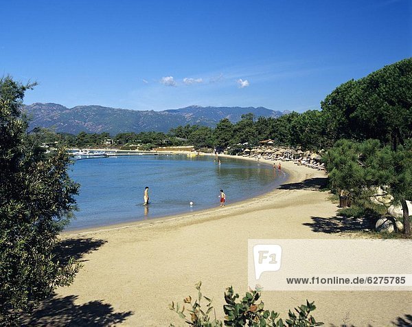 Beach view Cala Rossa South East Corsica Corsica France Mediterranean Europe