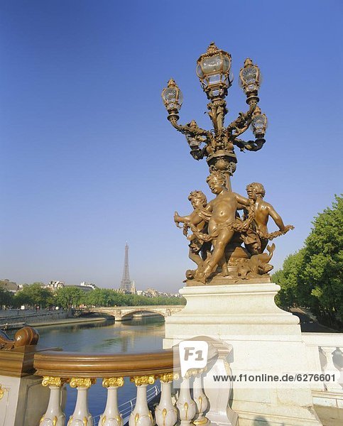 Paris  Hauptstadt  Frankreich  Europa  Brücke  Fluss  Seine  Eiffelturm