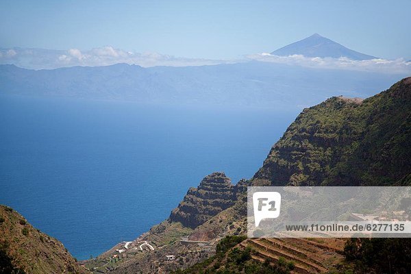 Mountain landscape  La Gomera  Canary Islands  Spain  Atlantic  Europe