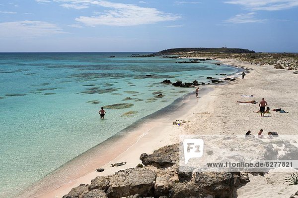 Elafonissi Beach  Chania region  Crete  Greek Islands  Greece  Europe