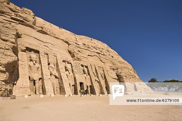The Temple of Hathor at Abu Simbel  UNESCO World Heritage Site  Nubia  Egypt  North Africa  Africa