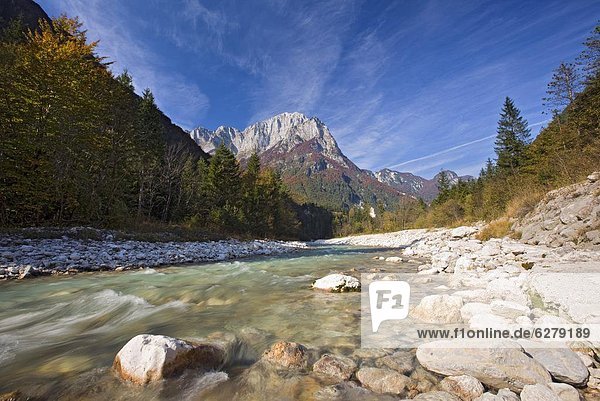 Europa  Fluss  Alpen  Herbst  Slowenien