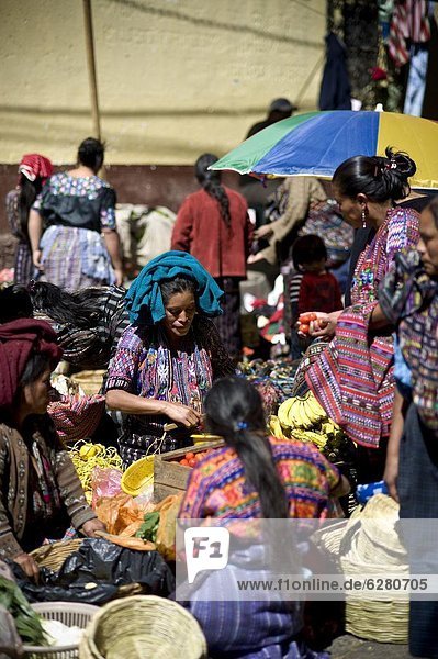 Markt am Solola  Western Highlands  Guatemala  Zentralamerika