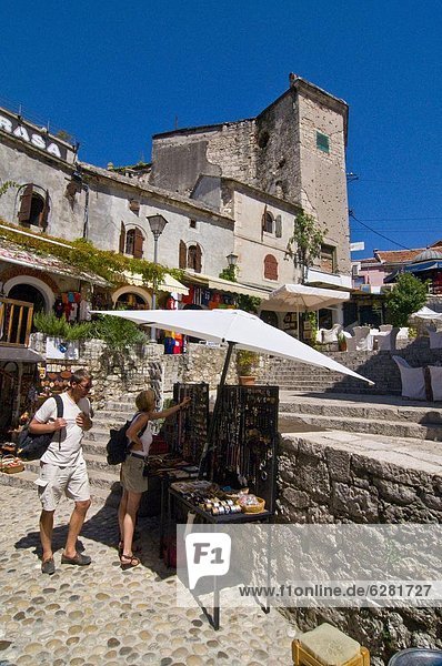 The old town of Mostar  UNESCO World Heritage Site  Bosnia-Herzegovina  Europe