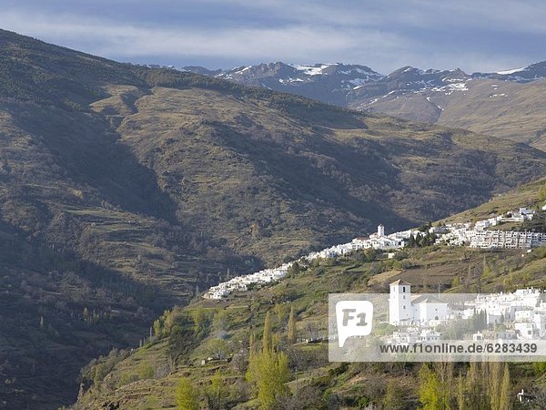 Europa  Berg  weiß  Dorf  herzförmig  Herz  Granada  Spanien