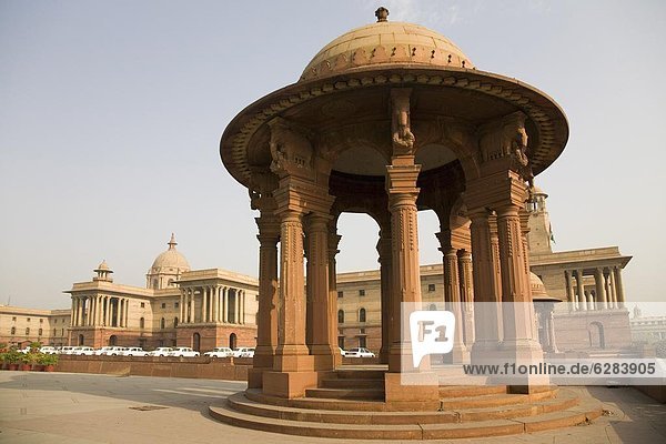 Delhi  Hauptstadt  Gebäude  frontal  Design  Bäcker  Asien  Indien  neu