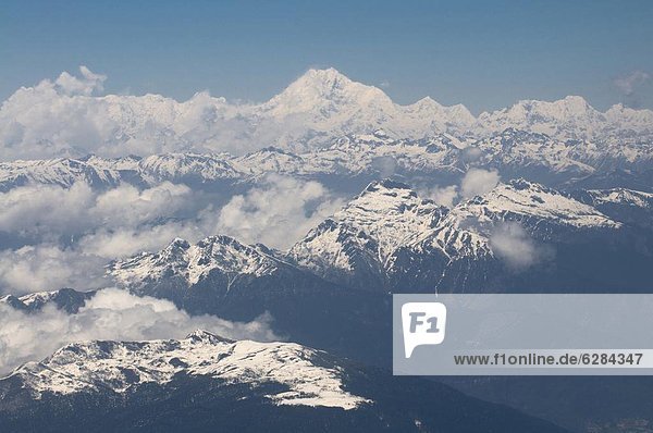 Berg Fotografie Himalaya 3 Fernsehantenne Asien Bhutan
