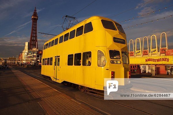 Europa  Großbritannien  Straßenbahn  Blackpool  England