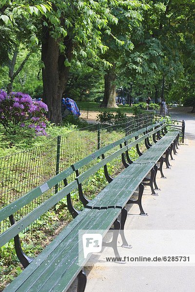 Vereinigte Staaten von Amerika  USA  New York City  Sitzbank  Bank  Nordamerika  Central Park  Manhattan