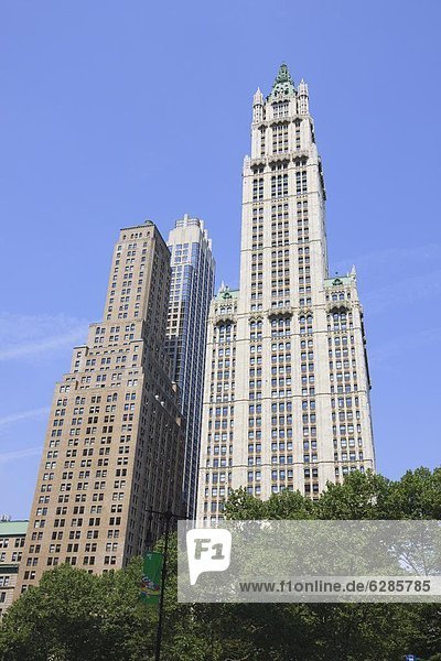 Das Woolworth Building  Manhattan  New York City  New York  Vereinigte Staaten von Amerika  Nordamerika