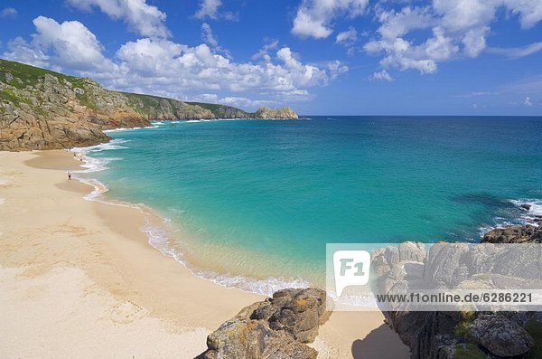 Porthcurno beach  Cornwall  England  United Kingdom  Europe