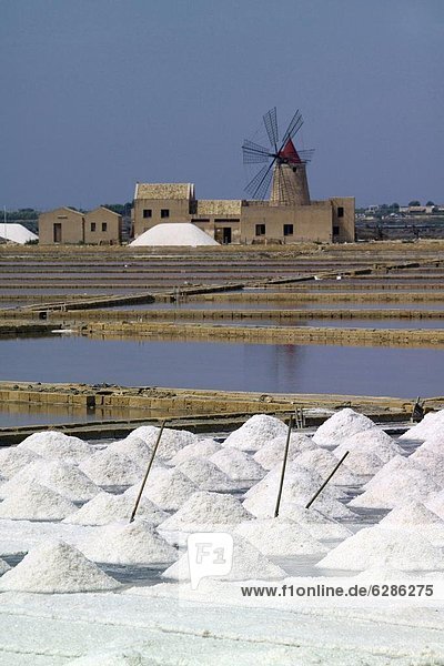 Salzpfanne Europa Italien Saline Sizilien