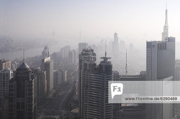 sehen  Lifestyle  Gebäude  Brücke  Ansicht  China  Asien  Shanghai