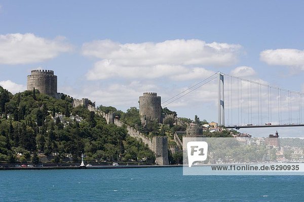 Truthuhn  Europa  Festung  Brücke  Bosporus  Istanbul  Türkei