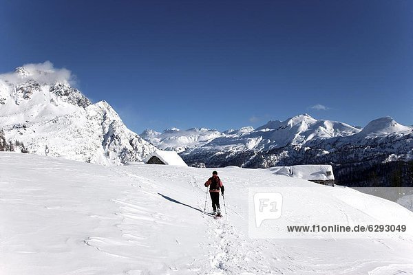 Alps in winter  Alpe Devero  Piedmont Region  Italy  Europe