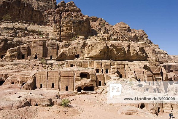 Necropolis  Facade Street  Petra  UNESCO World Heritage Site  Jordan  Middle East