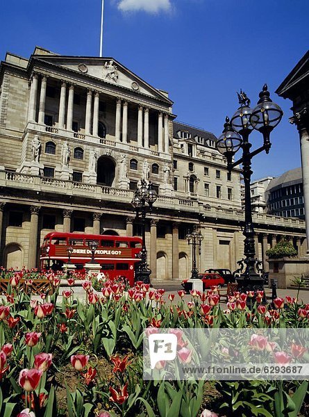 Die Bank von England  Threadneedle Street  Stadt von London  England  Großbritannien