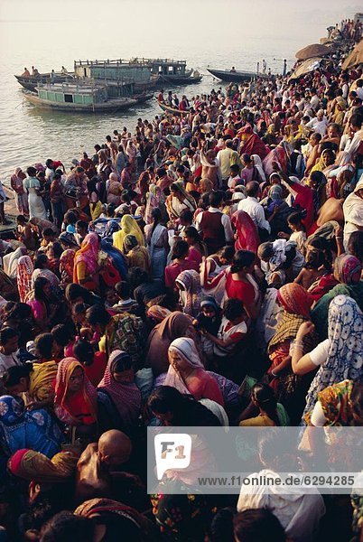 baden  Fluss  Festival  Ganges  Asien  Indien