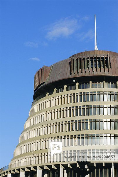 Parliament Building  known locally as the Beehive  Wellington  North Island  New Zealand