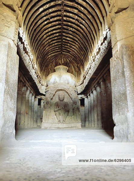 Halle  Höhle  fünfstöckig  Buddhismus  10  Indien