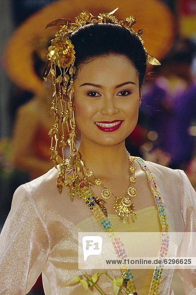 Wettbewerb  Blume  Festival  Königin  Asien  Chiang Mai  thailändisch  Thailand