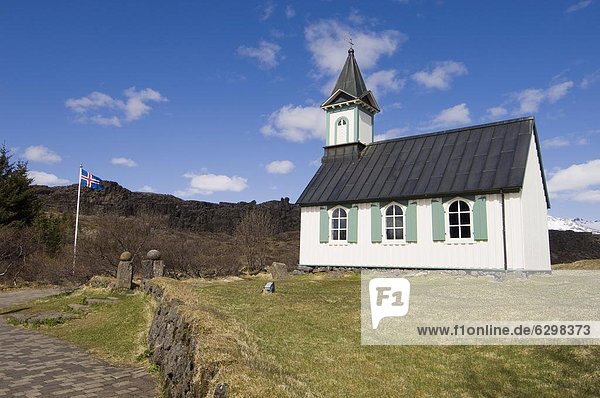 Kirche  UNESCO-Welterbe  Island  Thingvellir Nationalpark