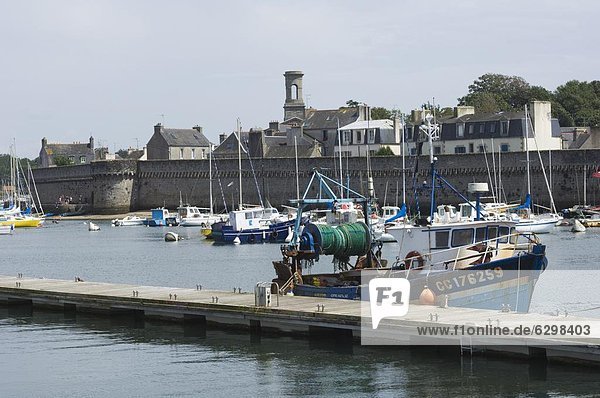 Hafen  Frankreich  Europa  Wand  Stadt  angeln  Bretagne  alt