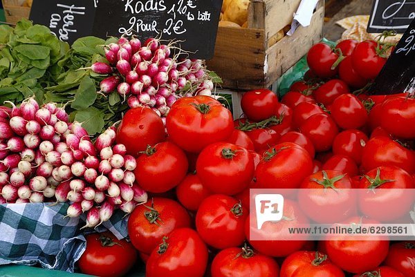 Blumenmarkt  Frankreich  Europa  Tomate  Radieschen  Markt