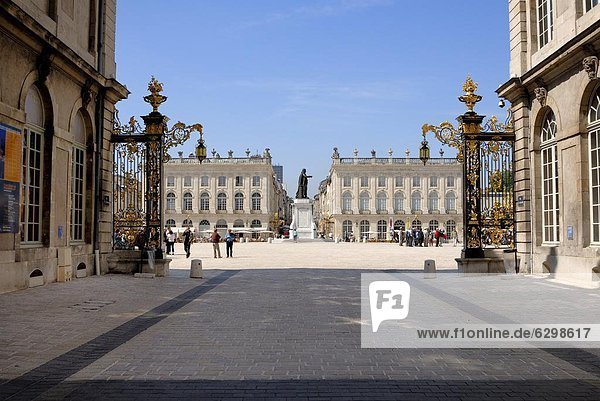 Frankreich  Europa  Eingang  Jeans  UNESCO-Welterbe  vergoldet  Eisen  Lothringen  Nancy