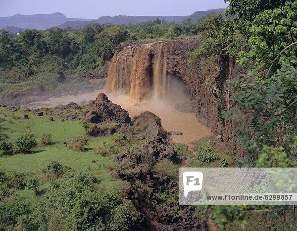 Thompson Wasserfälle  Thompson-Wasserfall  blau  Afrika  Äthiopien