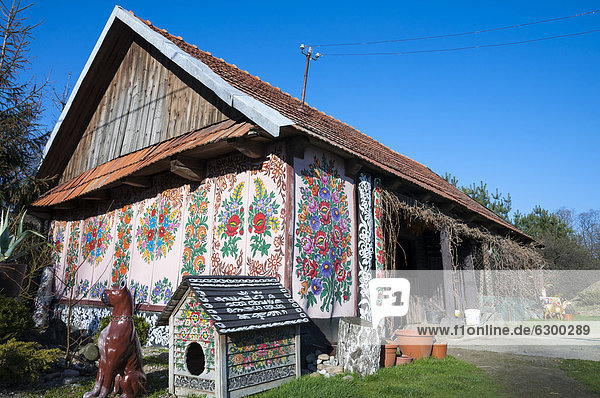 Farbaufnahme Farbe Europa Blume Tradition streichen streicht streichend anstreichen anstreichend alt Polen