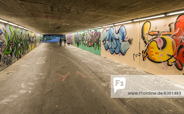 Straßenunterführung mit Graffiti Südring Innsbruck Tirol Österreich Europa ÖffentlicherGrund