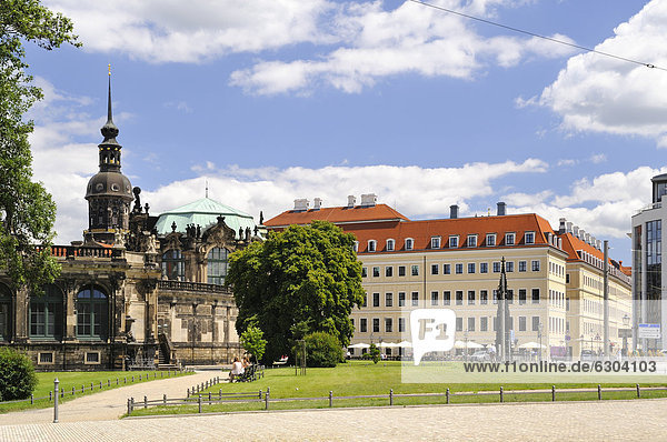 Zwinger und Taschenbergpalais  Dresden  Sachsen  Deutschland  Europa