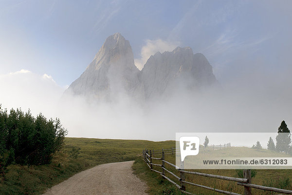 Peitlerkofel im Morgengrauen  Dolomiten  Südtirol  Italien
