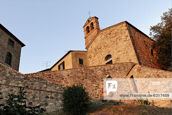 Kirche von Montegemoli  Toskana  Italien  Europa
