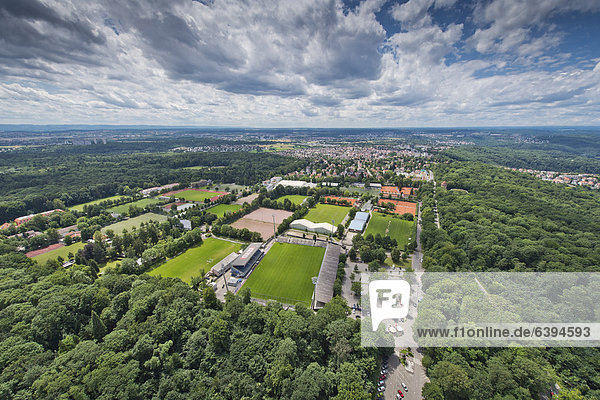 Sportanlagen Waldau  Blick vom Stuttgarter Fernsehturm  Stuttgart  Baden-Württemberg  Deutschland  Europa