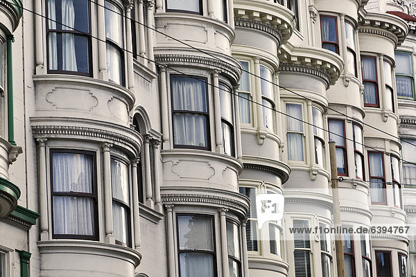 Vereinigte Staaten von Amerika USA Gebäude Fassade Hausfassade Nordamerika Kalifornien Nachbarschaft San Francisco